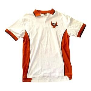 Harley Davidson motorcycles orange and white polo men’s size xl